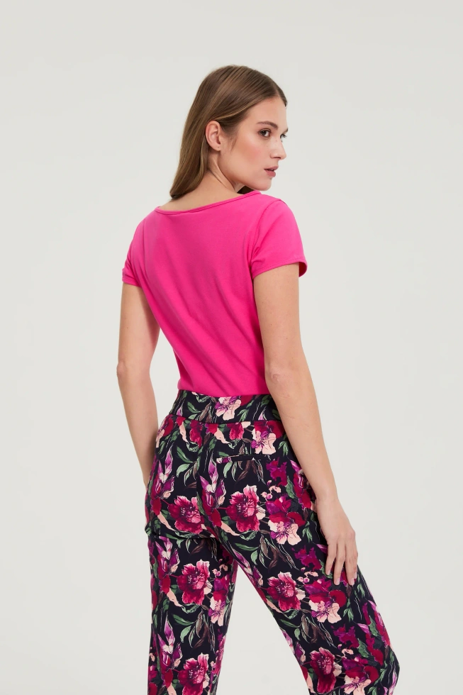 KOSZULKA DAMSKA L-TS-4952 FUCHSIA