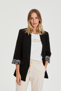 WOMEN'S BLAZER L-MR-4920 BLACK