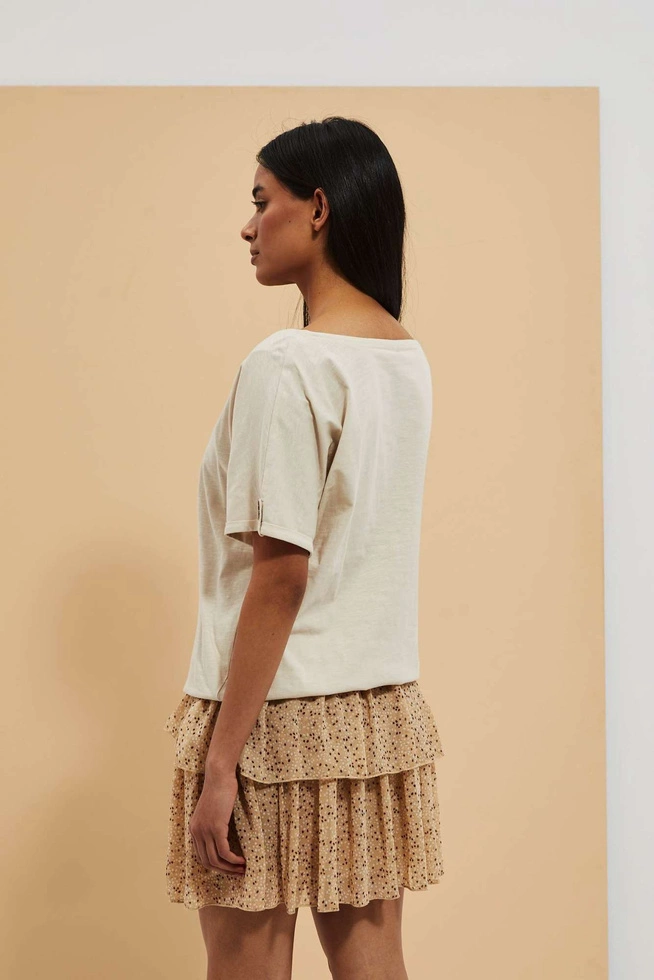 LADIES TSHIRT L-TS-4105 L.BEIGE