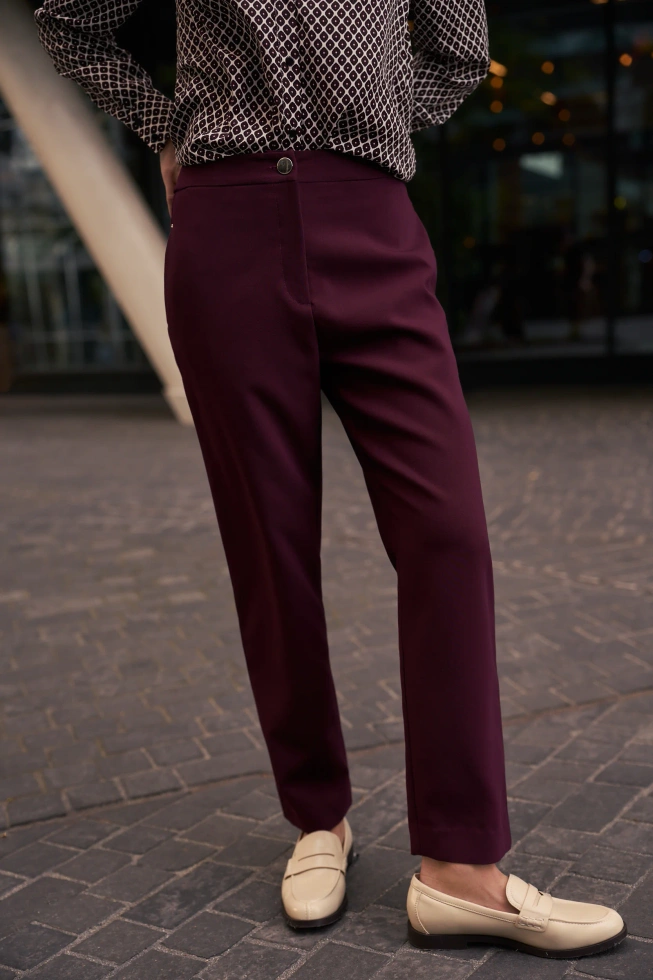 WOMEN'S PANTS Z-SP-4821 BURGUNDY