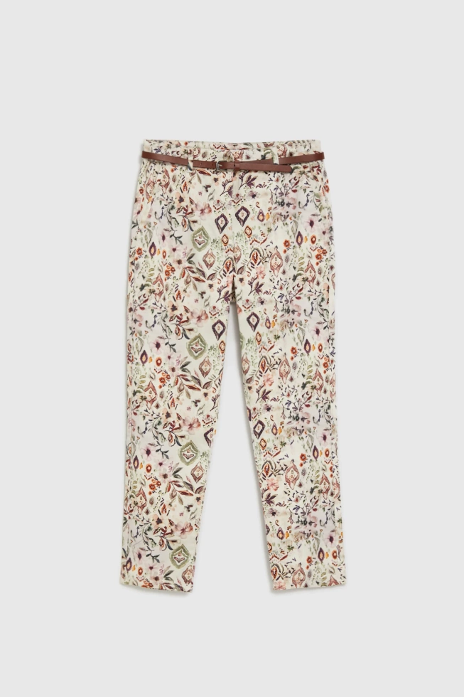 WOMEN'S PANTS L-SP-4907 OFF WHITE-set