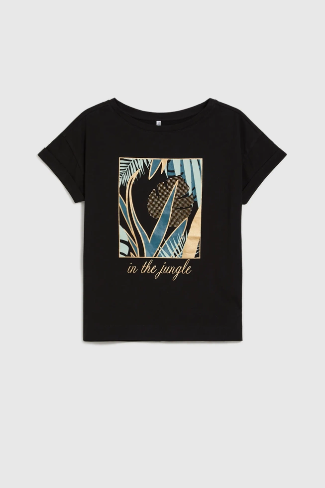 WOMEN'S TSHIRT L-TS-4633 BLACK
