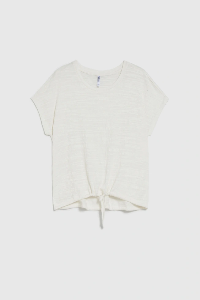 KOSZULKA DAMSKA L-TS-4981 OFF WHITE-pakiet