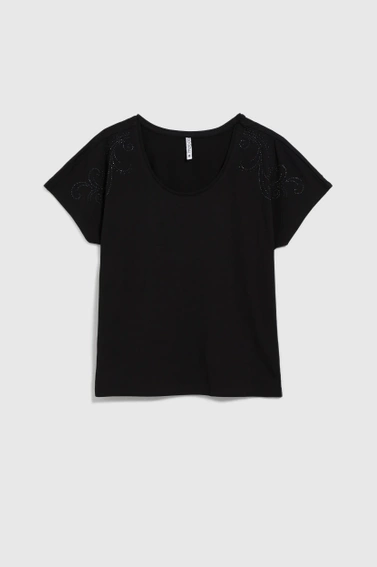 WOMEN'S TSHIRT L-TS-4659 BLACK