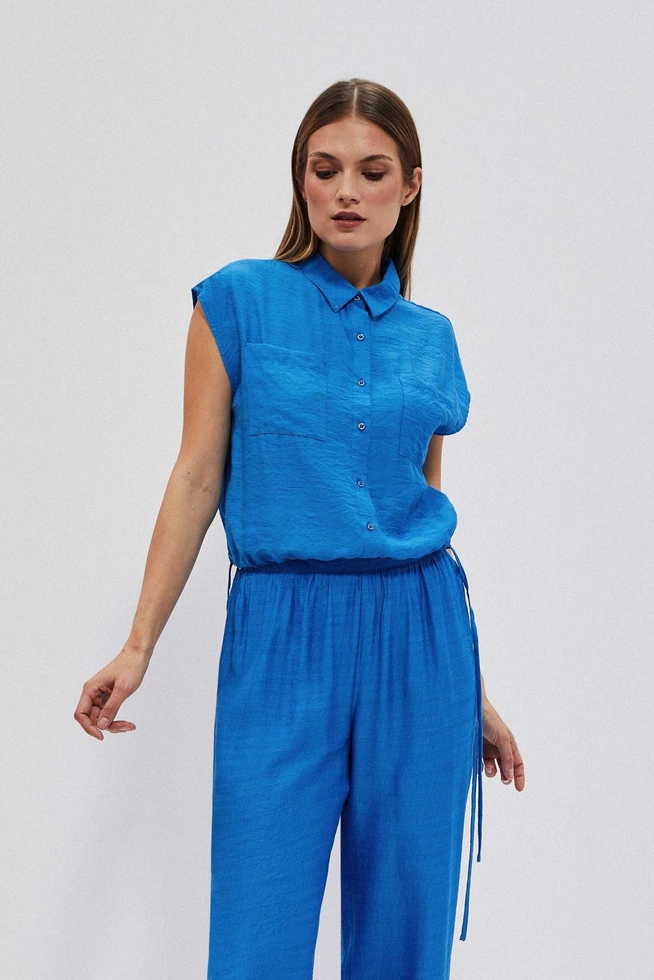 LADIES SHIRT L-KO-4045 FRESH BLUE