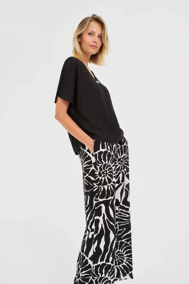 WOMEN'S SHIRT L-KO-4662 BLACK