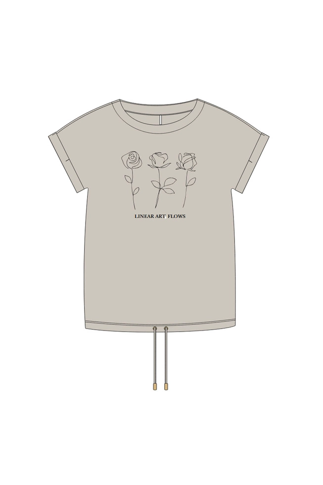 WOMEN'S TSHIRT L-TS-4973 L.BEIGE-set