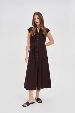 WOMEN'S DRESS L-SU-4671 D.BROWN-set