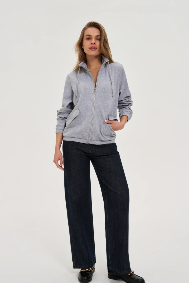 BLUZA DAMSKA Z-BL-4811 L.GREY MEL