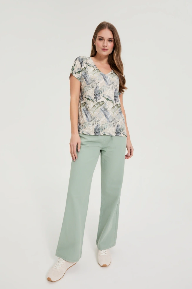 WOMEN'S TSHIRT L-TS-4938 L.BEIGE