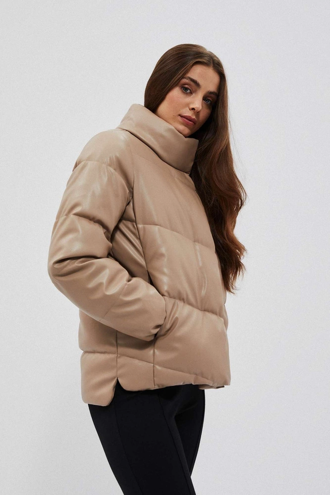 Quilted jacket with a collar