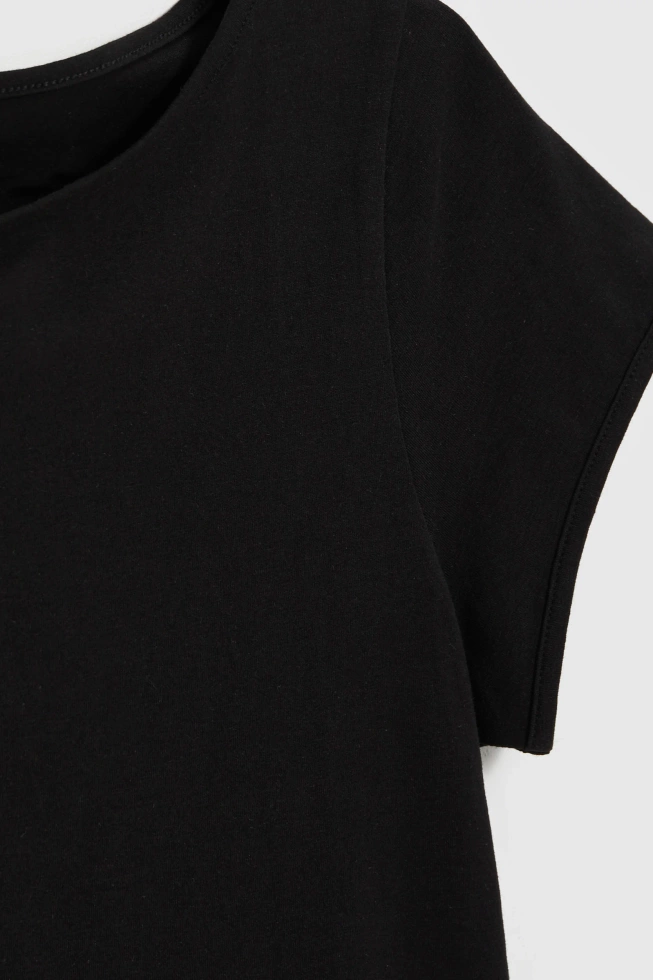 KOSZULKA DAMSKA L-TS-4952 BLACK-pakiet