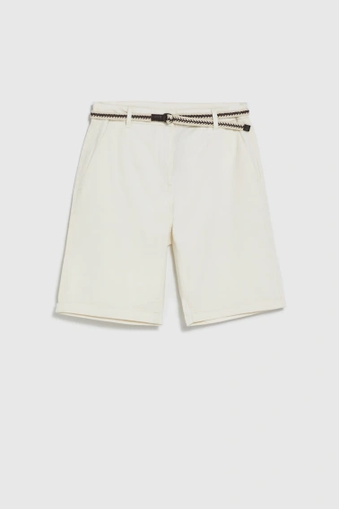 WOMEN'S SHORTS L-SH-4911 OFF WHITE