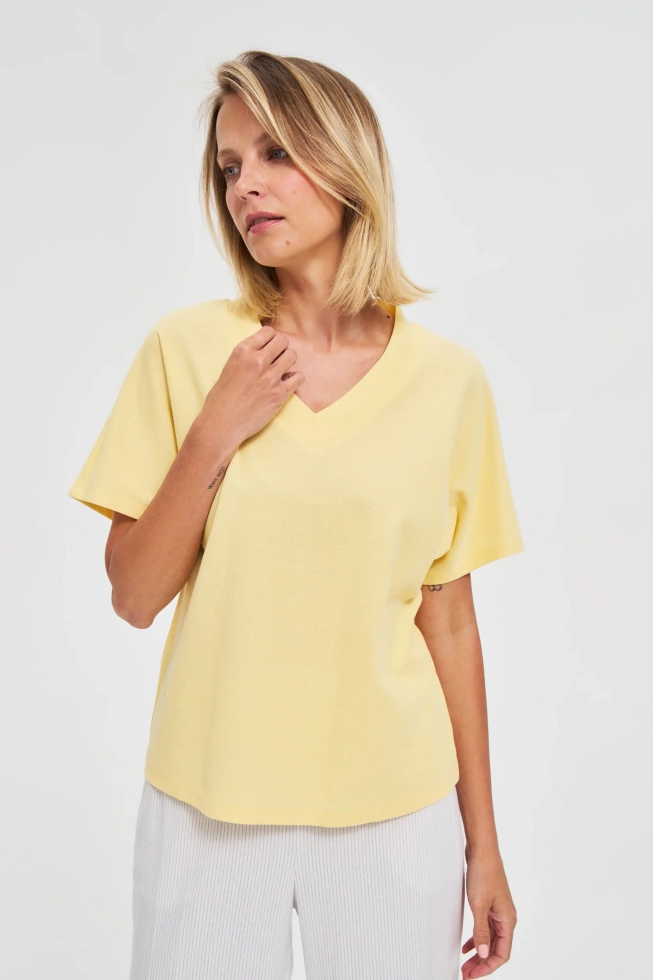 KOSZULKA DAMSKA L-TS-4699 YELLOW