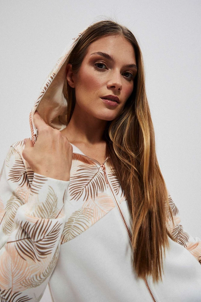 LADIES SWEATSHIRT L-BL-4004 OFF WHITE