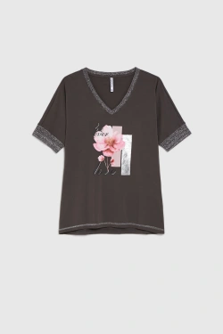 WOMEN'S TSHIRT L-TS-4912 GREY-set