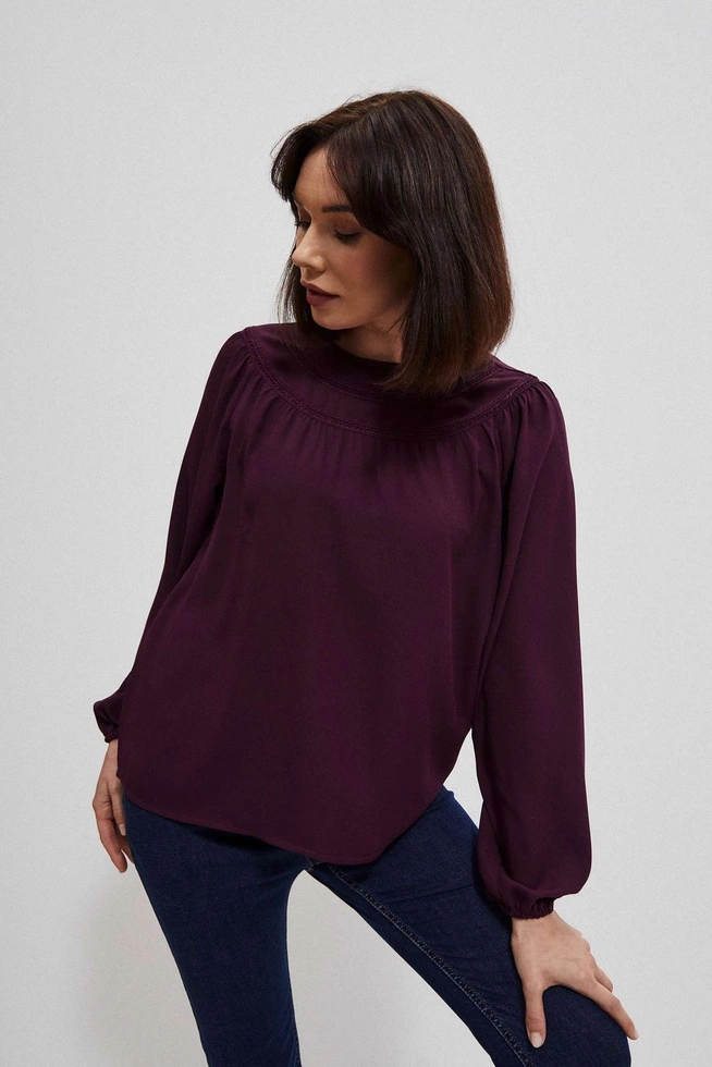 Blouse with puff sleeves