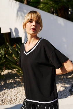 WOMEN'S TSHIRT L-TS-4753 BLACK-set