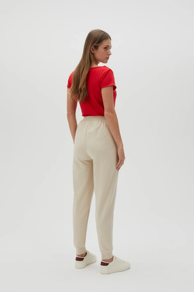 WOMEN'S JOGGING PANTS L-DR-4600 L.BEIGE