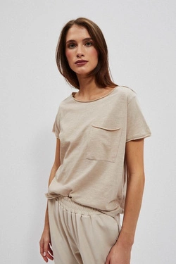 LADIES TSHIRT L-TS-4051 L.BEIGE