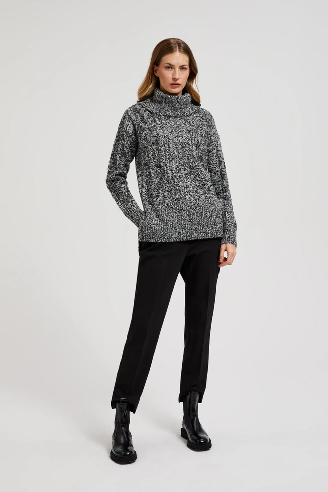 WOMEN'S SWEATER Z-SW-4545 BLACK MEL