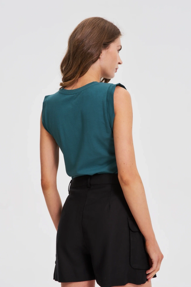 WOMEN'S TSHIRT L-TS-4727 D.GREEN-set
