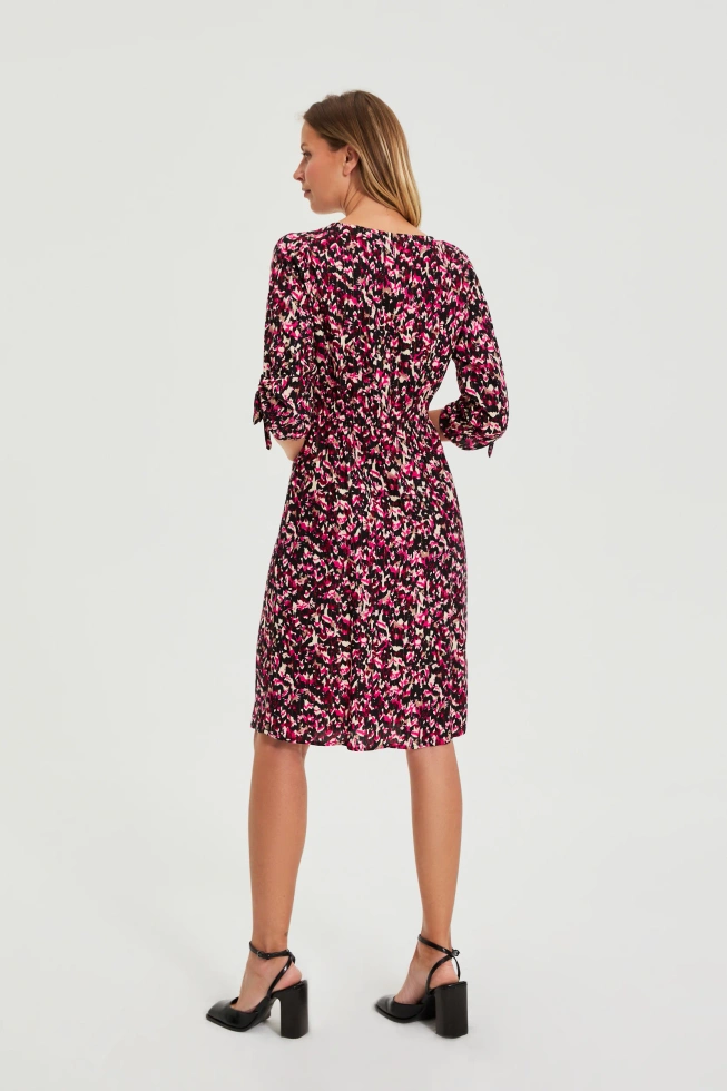 WOMEN'S DRESS L-SU-4914 FUCHSIA