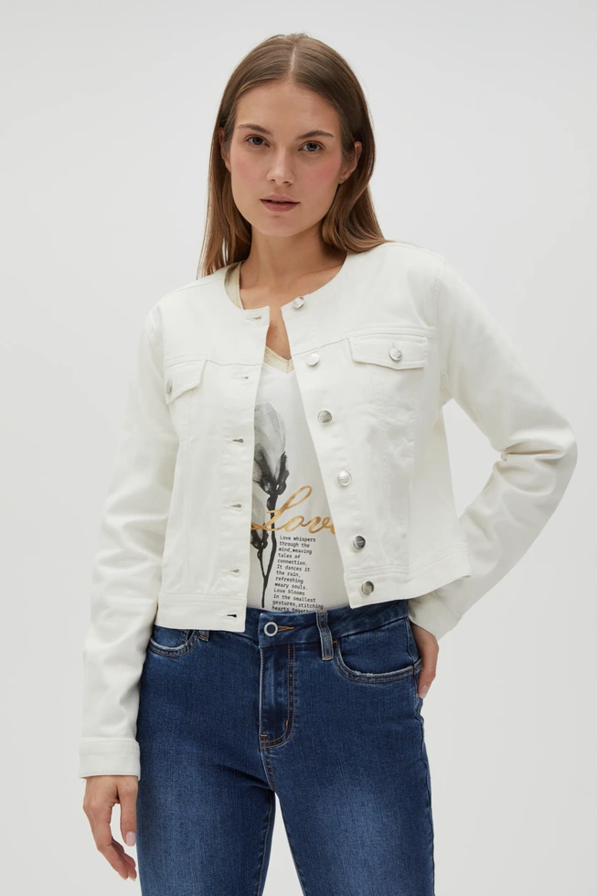 WOMEN'S JACKETS L-KU-4615 OFF WHITE-set