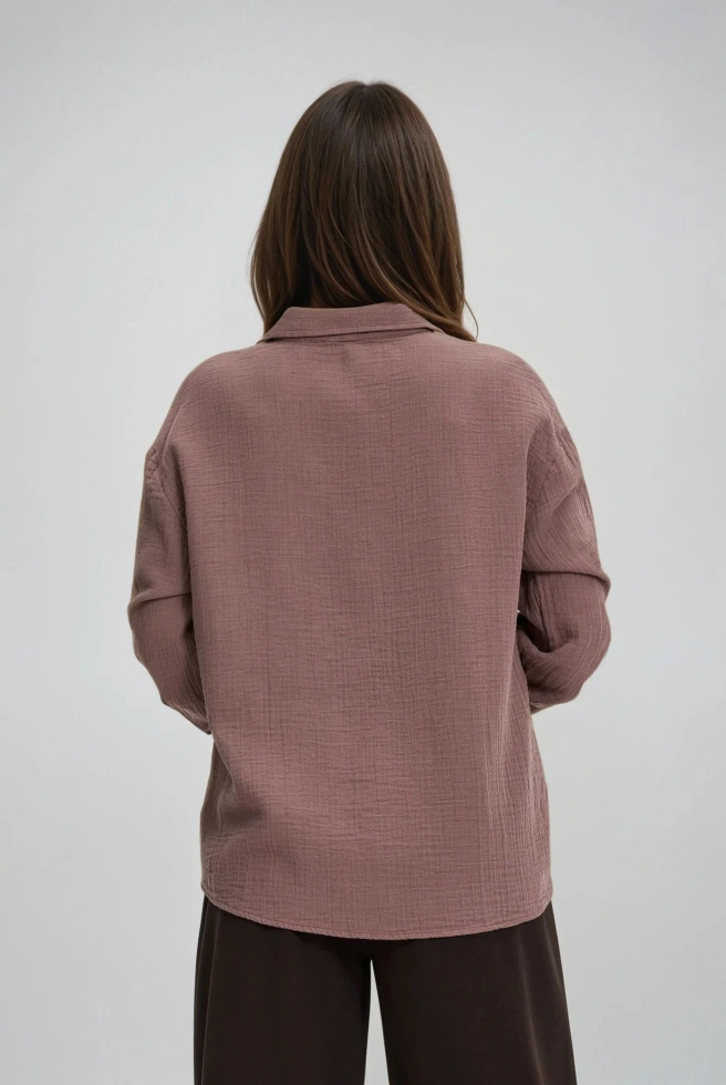 WOMEN'S SHIRT Z-KO-4800 COFFEE