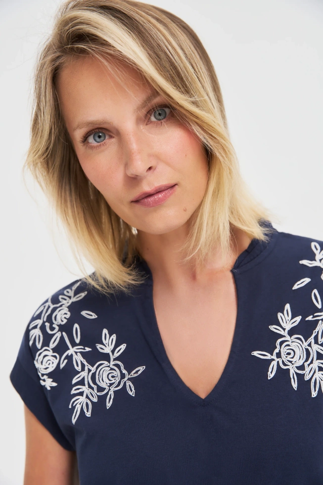WOMEN'S TSHIRT L-TS-4653 NAVY