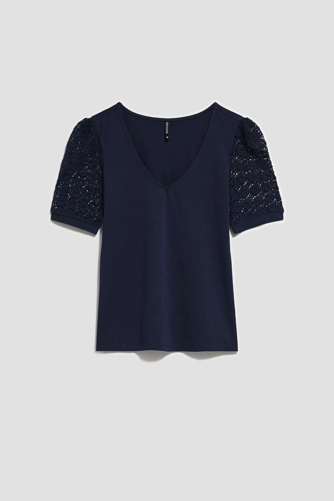 LADIES TSHIRT L-TS-4075 NAVY