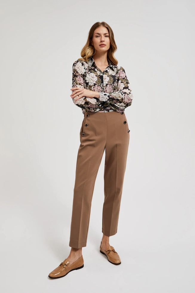 WOMEN'S TROUSERS Z-SP-4524 BROWN