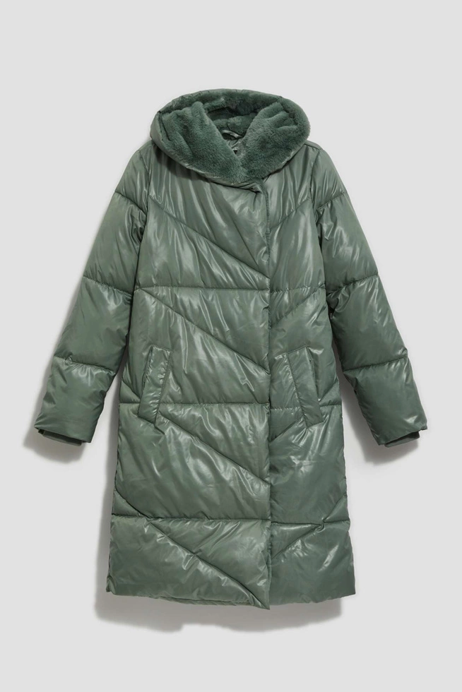 Quilted jacket with insulated hood