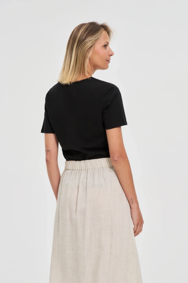 WOMEN'S TSHIRT L-TS-4652 BLACK