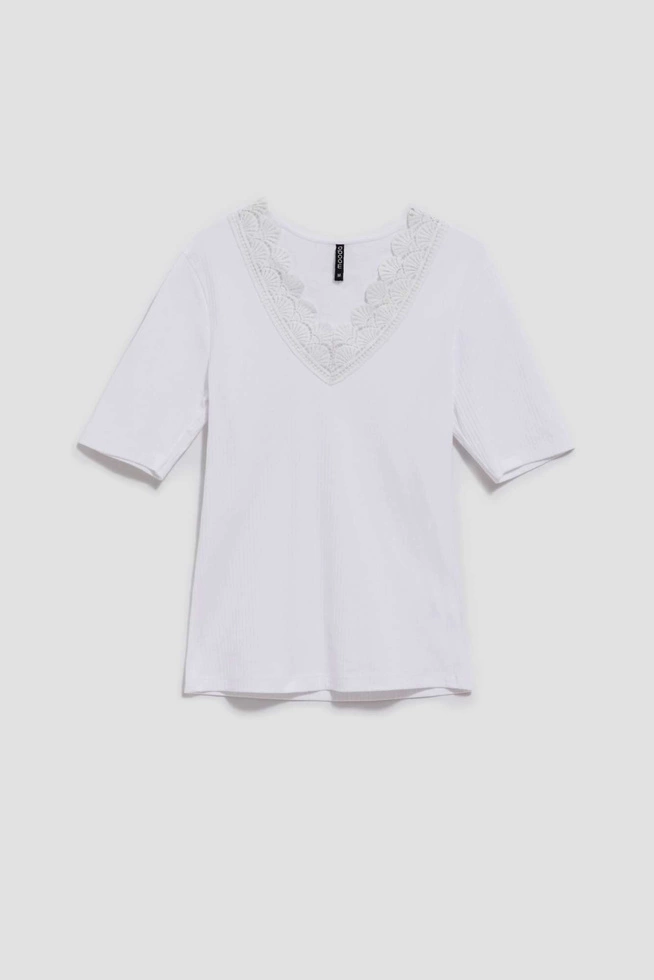 LADIES TSHIRT L-TS-4084 WHITE