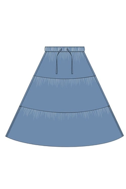 WOMEN'S SKIRT L-SC-4908 BLUE