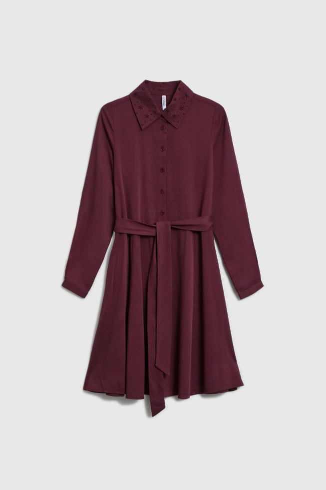 WOMEN'S DRESS Z-SU-4830 BURGUNDY-set