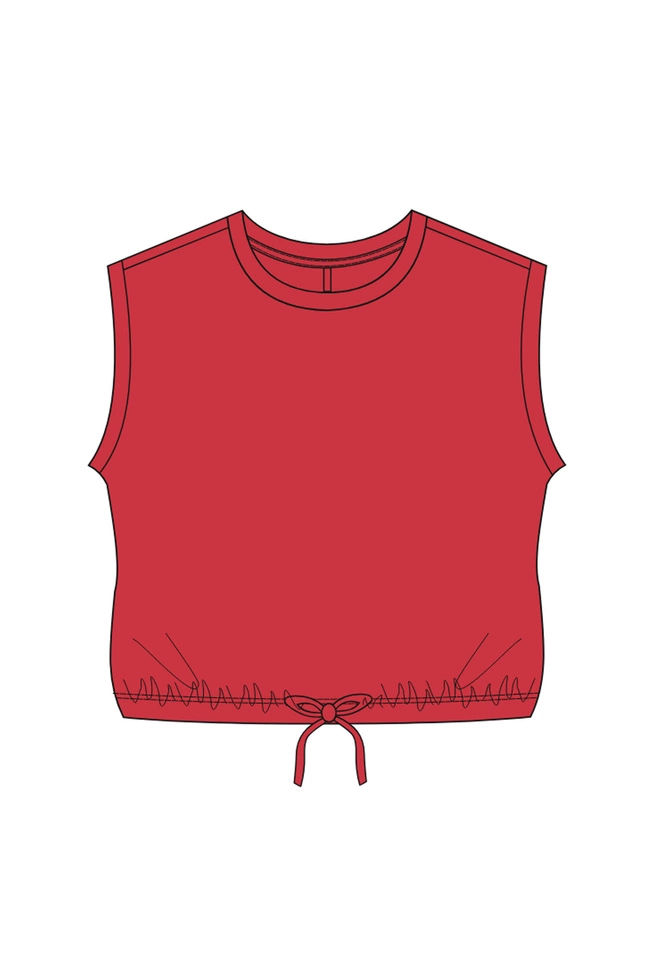 WOMEN'S TOP L-TS-5020 RED-set