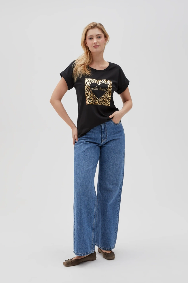 WOMEN'S TSHIRT L-TS-4626 BLACK
