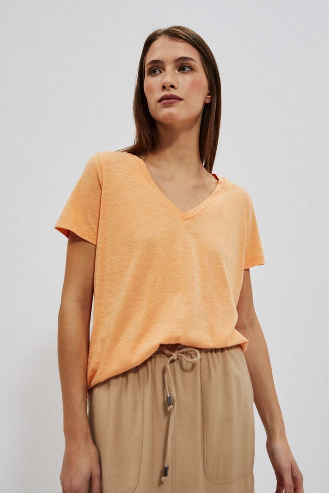 LADIES TSHIRT L-TS-4049 PEACH