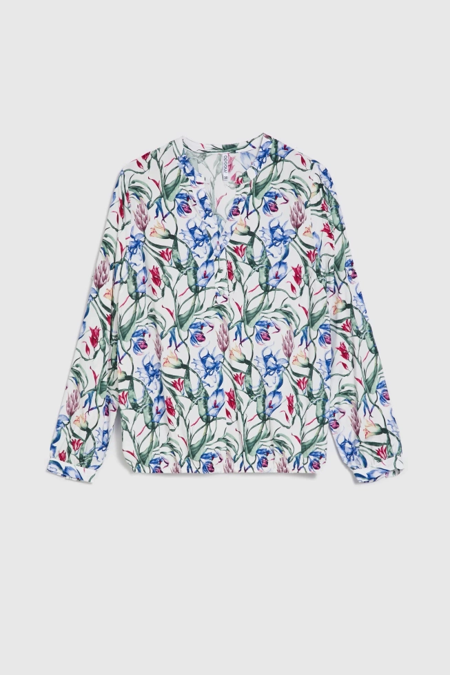 WOMEN'S SHIRT L-KO-4907 MULTICOLOUR