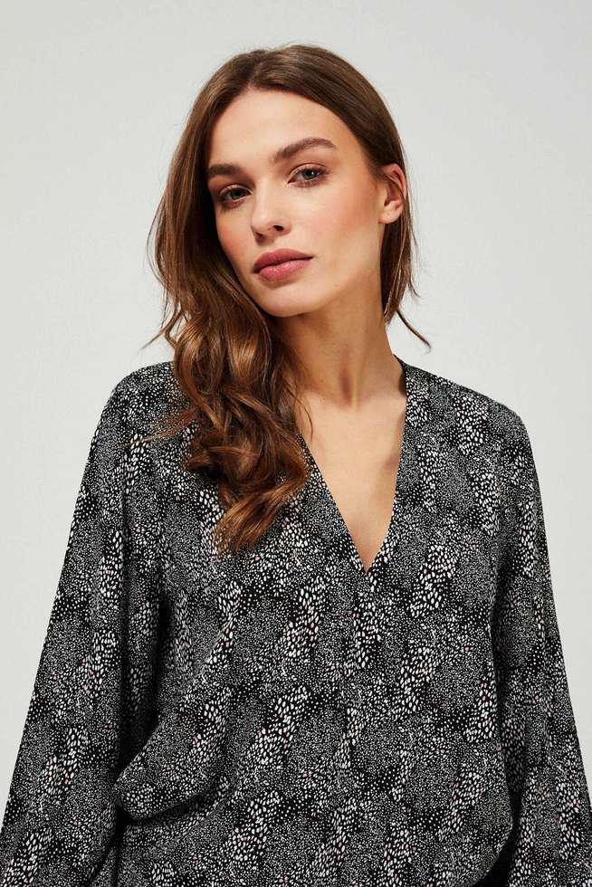 A shirt with a deep neckline