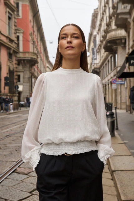 WOMEN'S SHIRT Z-KO-4830 OFF WHITE-set