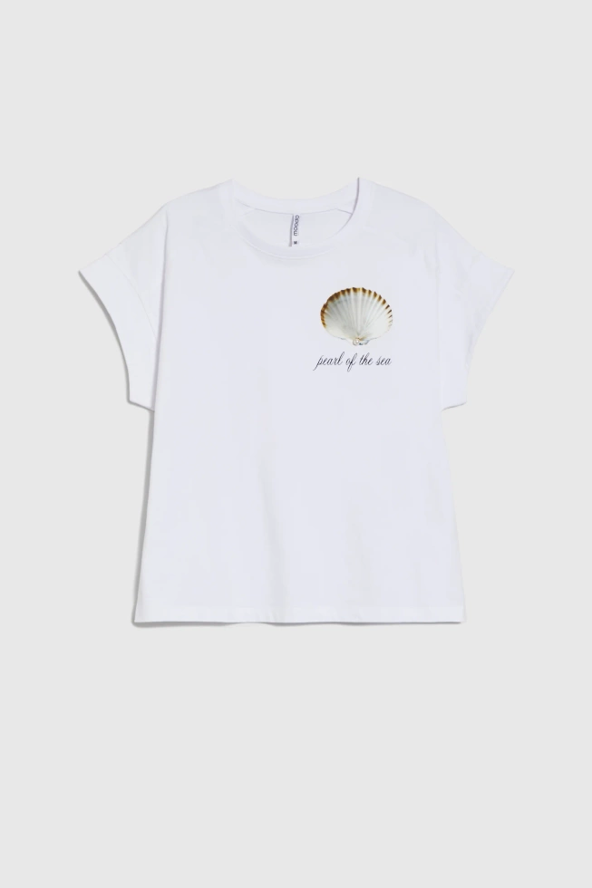 WOMEN'S T-SHIRT L-TS-4744 WHITE