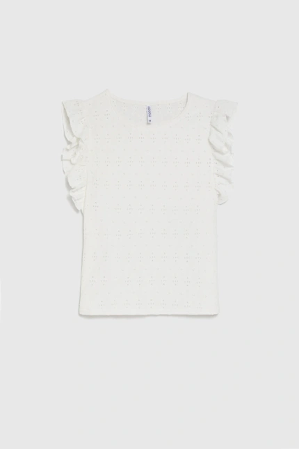 KOSZULKA DAMSKA L-TS-5010 OFF WHITE