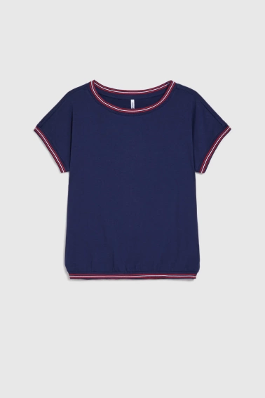 KOSZULKA DAMSKA L-TS-4927 NAVY-pakiet