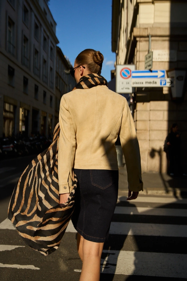 WOMEN'S JACKETS L-KU-4913 BEIGE