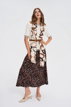 WOMEN'S ACCESSORIES Z-PA-4806 BROWN-set