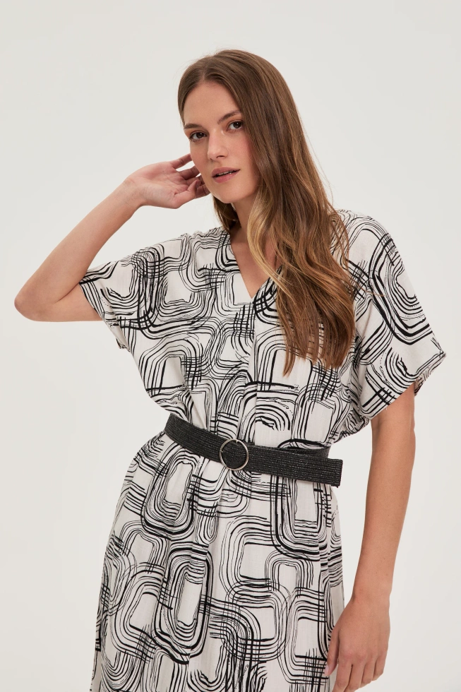WOMEN'S DRESS L-SU-4653 OFF WHITE