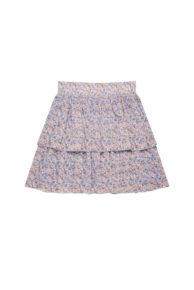 Mini skirt with flounces